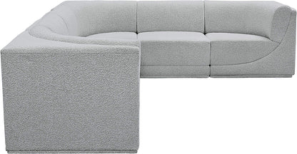 Rudy Grey Boucle Fabric Modular Sectional Sec6C