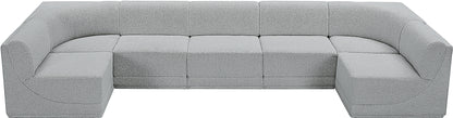 Rudy Grey Boucle Fabric Modular Sectional Sec7A