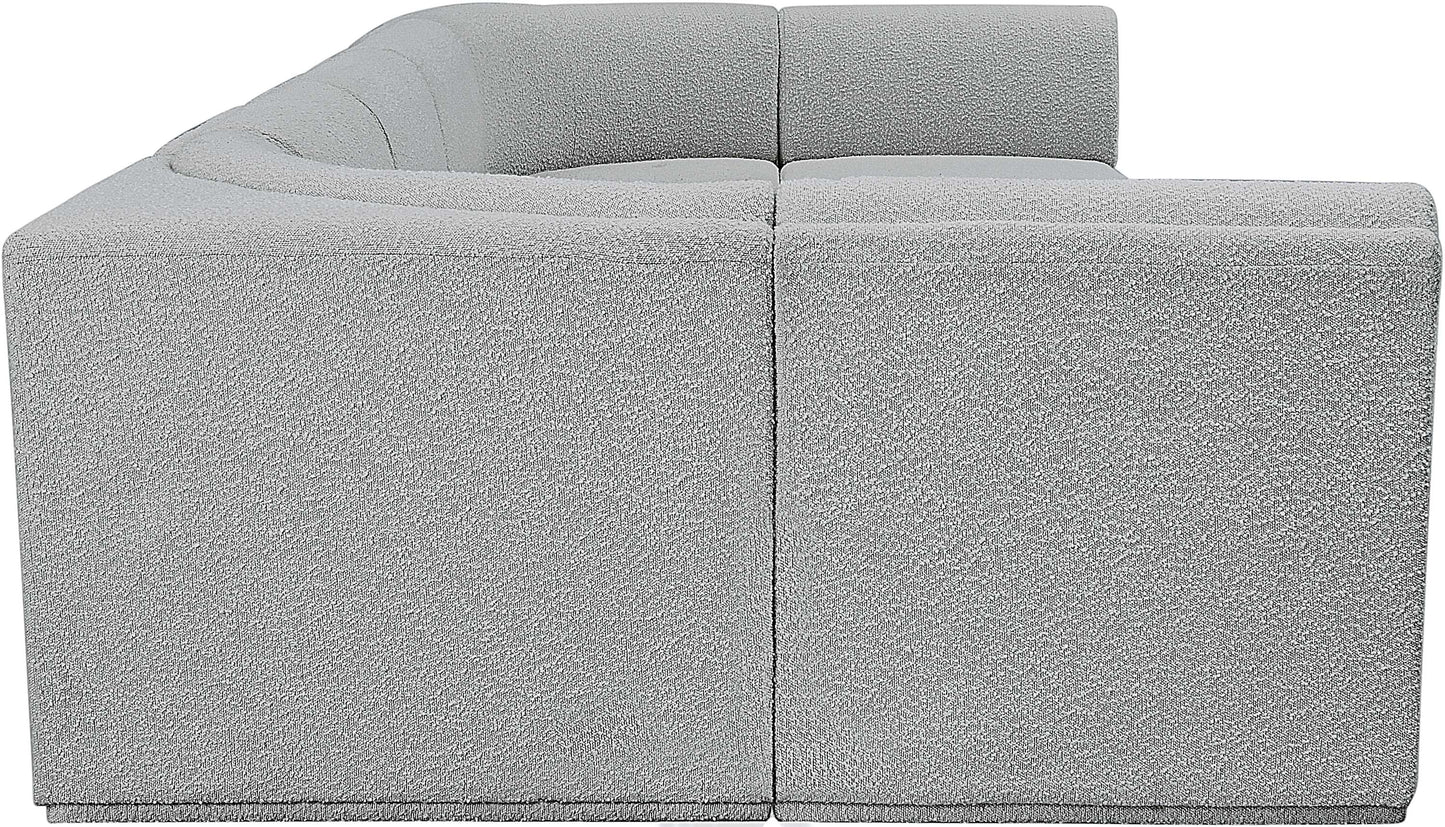 rudy grey boucle fabric modular sectional sec7a