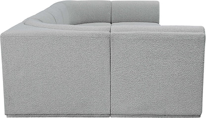 Rudy Grey Boucle Fabric Modular Sectional Sec7A