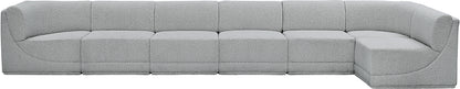 Rudy Grey Boucle Fabric Modular Sectional Sec7B