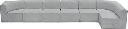 Rudy Grey Boucle Fabric Modular Sectional Sec7B