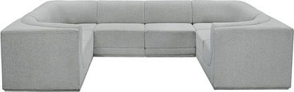 Rudy Grey Boucle Fabric Modular Sectional Sec8A