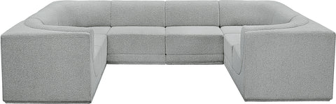 Rudy Grey Boucle Fabric Modular Sectional Sec8A