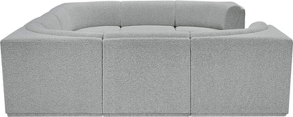 Rudy Grey Boucle Fabric Modular Sectional Sec8A