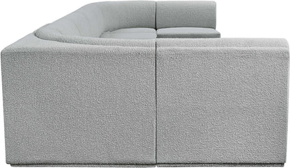 Rudy Grey Boucle Fabric Modular Sectional Sec8B