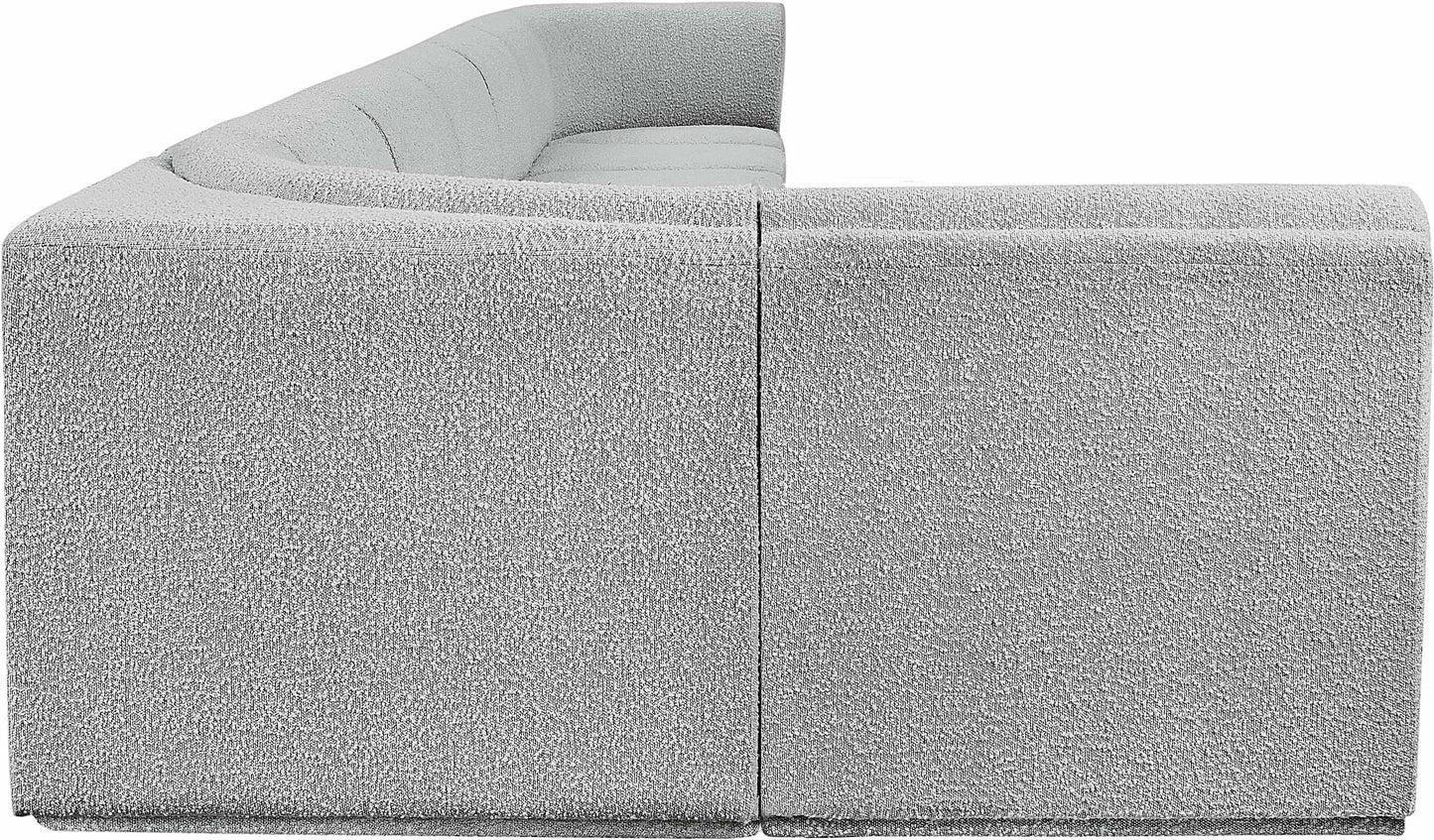 rudy grey boucle fabric modular sectional sec8c