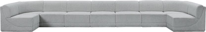 Rudy Grey Boucle Fabric Modular Sectional Sec9A