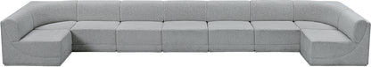 Rudy Grey Boucle Fabric Modular Sectional Sec9A