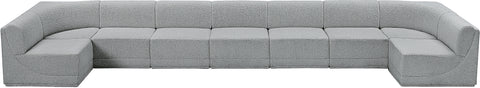 Rudy Grey Boucle Fabric Modular Sectional Sec9A