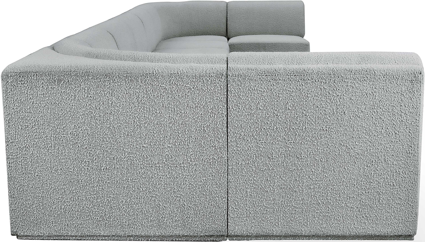 rudy grey boucle fabric modular sectional sec9a