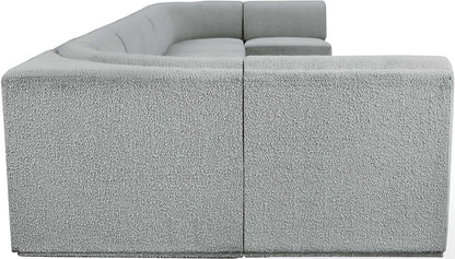 Rudy Grey Boucle Fabric Modular Sectional Sec9A