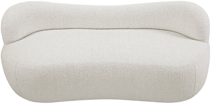 Royce Cream Boucle Fabric Bench Cream