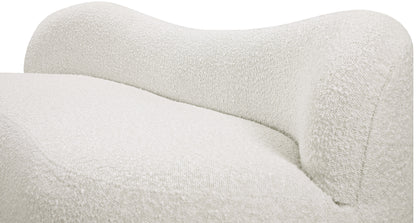 Royce Cream Boucle Fabric Bench Cream