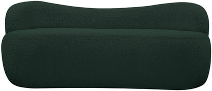 Royce Green Boucle Fabric Bench Green