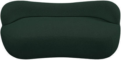 Royce Green Boucle Fabric Bench Green