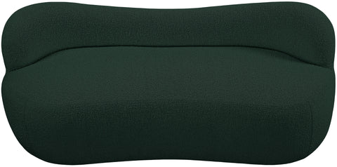 Royce Green Boucle Fabric Bench Green