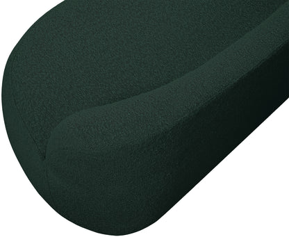 Royce Green Boucle Fabric Bench Green