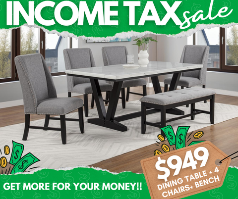 Adrian Marble Dining Set