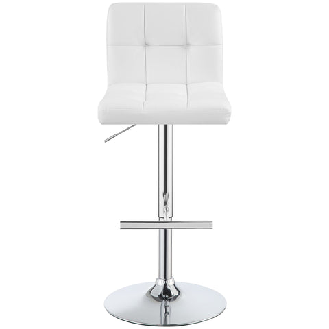 Cedric Upholstered Adjustable Bar Stool White (Set of 2)White