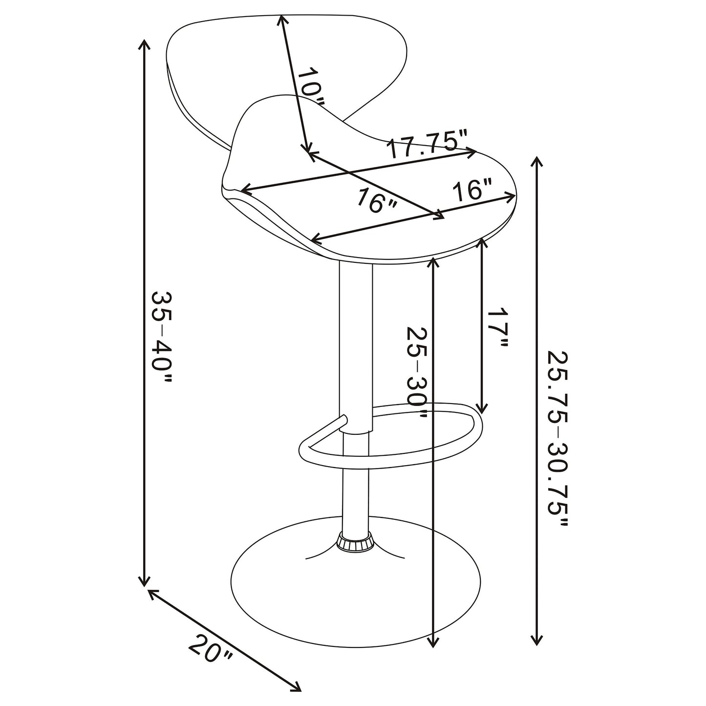 adjustable bar stool