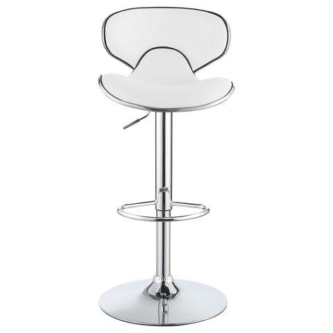 Bellemore Upholstered Adjustable Bar Stool White (Set of 2)White