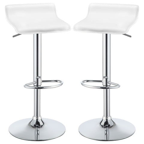 52-inch Upholstered Adjustable Bar Stool White (Set of 2)White