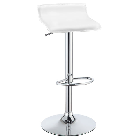 52-inch Upholstered Adjustable Bar Stool White (Set of 2)White