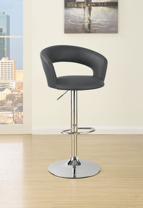 Francesca 29" Adjustable Height Bar Stool Grey and ChromeGrey