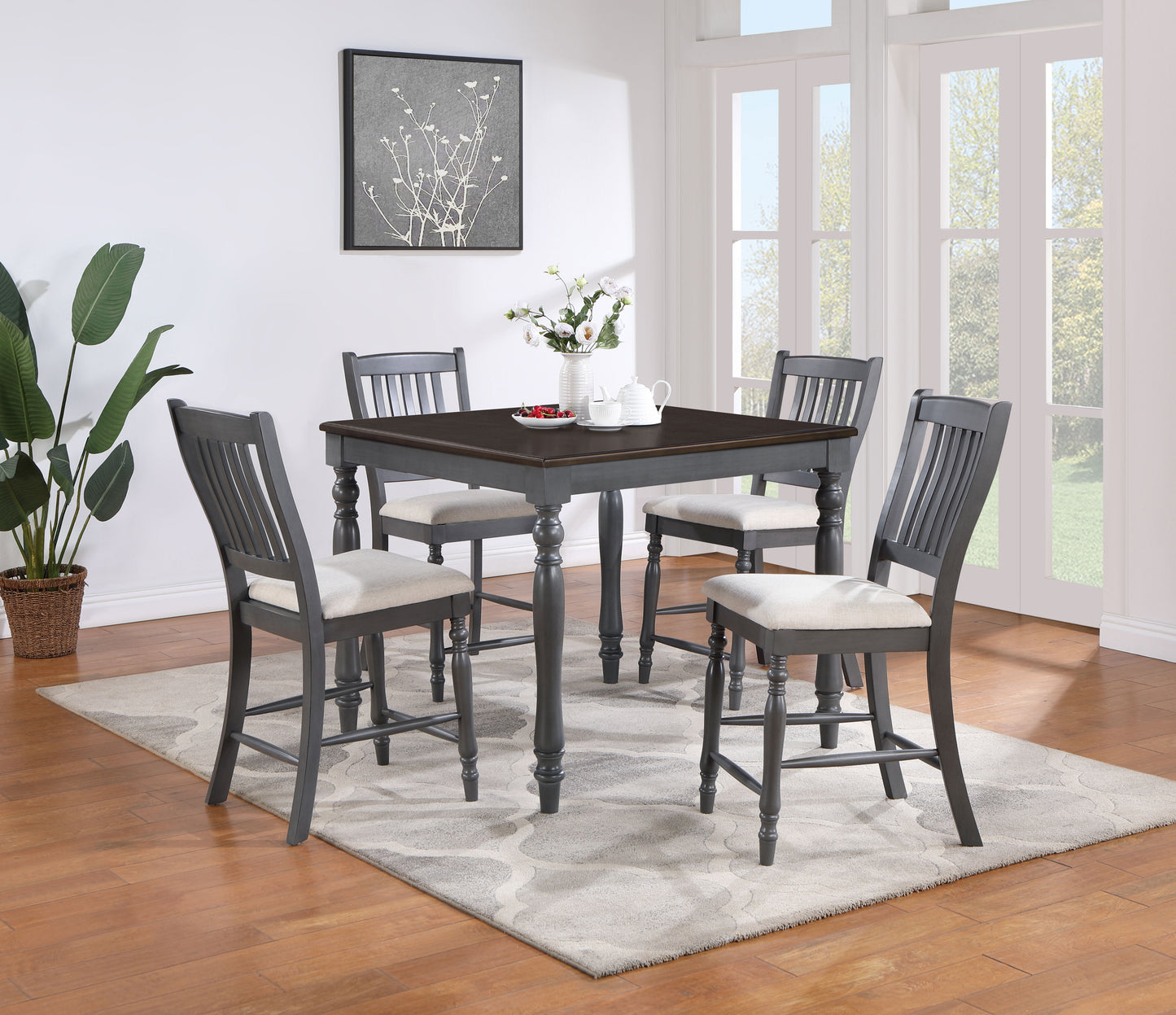 5 pc counter height dining set