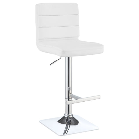 Keystone Upholstered Adjustable Bar Stool White (Set of 2)White