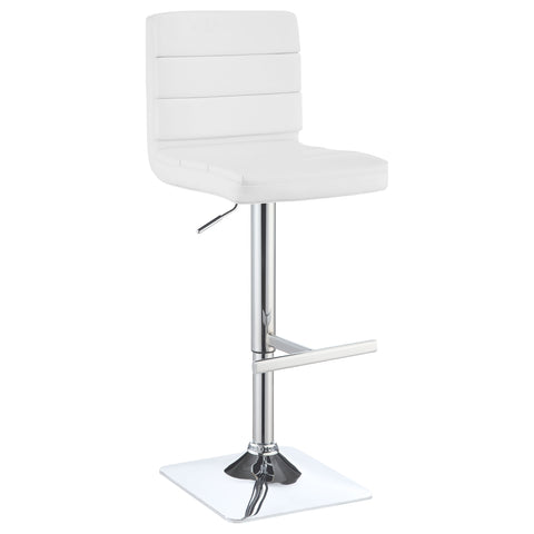 Keystone Upholstered Adjustable Bar Stool White (Set of 2)White