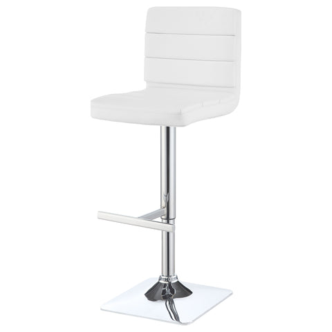 Keystone Upholstered Adjustable Bar Stool White (Set of 2)White