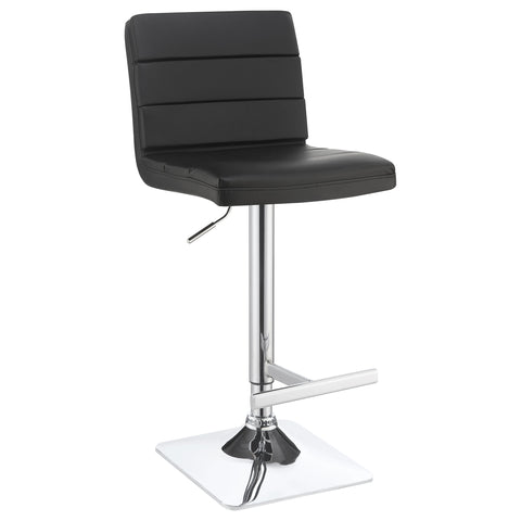 Keystone Upholstered Adjustable Bar Stool Black (Set of 2)Black