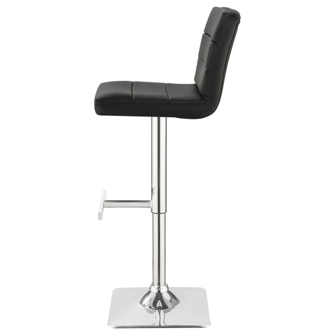 Keystone Upholstered Adjustable Bar Stool Black (Set of 2)Black