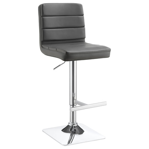 Keystone Upholstered Adjustable Bar Stool Grey (Set of 2)Grey