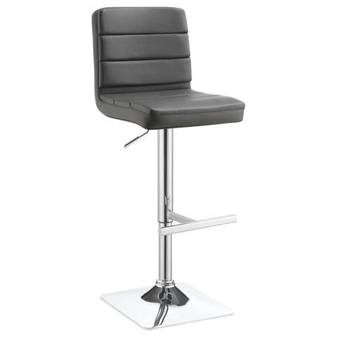 Keystone Upholstered Adjustable Bar Stool Grey (Set of 2)Grey