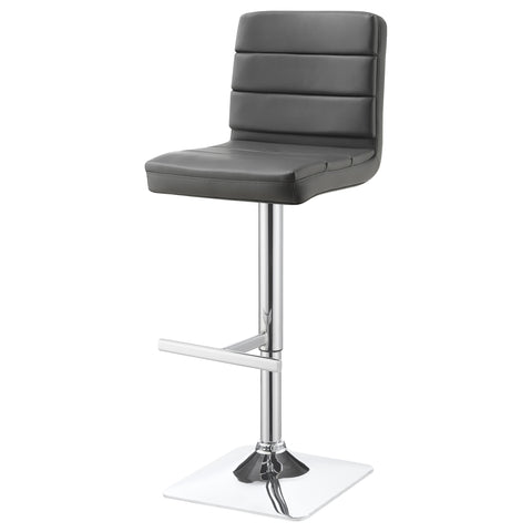 Keystone Upholstered Adjustable Bar Stool Grey (Set of 2)Grey