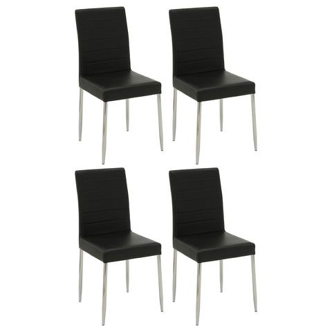 Neil Upholstered Dining Side Chair Black (Set of 4)Black