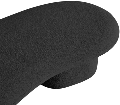 Rowan Black Boucle Fabric Bench Black