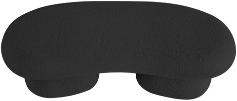 Rowan Black Boucle Fabric Bench Black