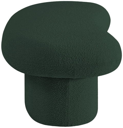 Rowan Green Boucle Fabric Bench Green