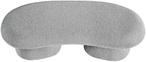 Rowan Grey Boucle Fabric Bench Grey