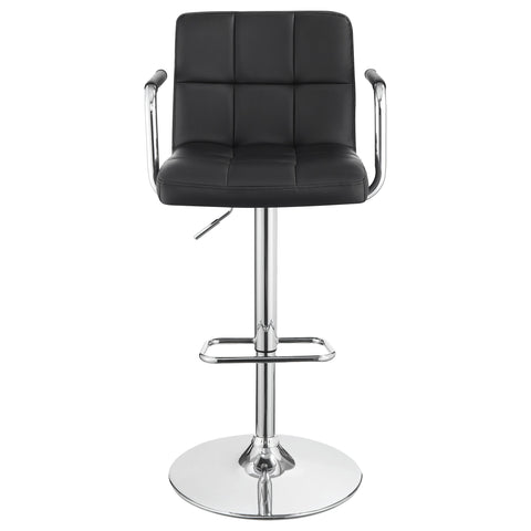 Dallas Adjustable Height Bar Stool Black and ChromeBlack