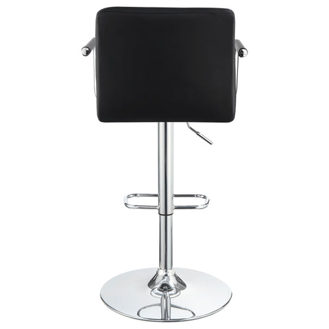 Dallas Adjustable Height Bar Stool Black and ChromeBlack