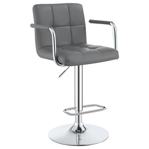 Dallas Adjustable Height Bar Stool Grey and ChromeGrey