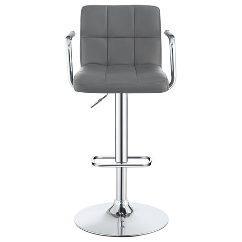 Dallas Adjustable Height Bar Stool Grey and ChromeGrey