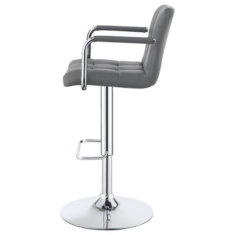 Dallas Adjustable Height Bar Stool Grey and ChromeGrey