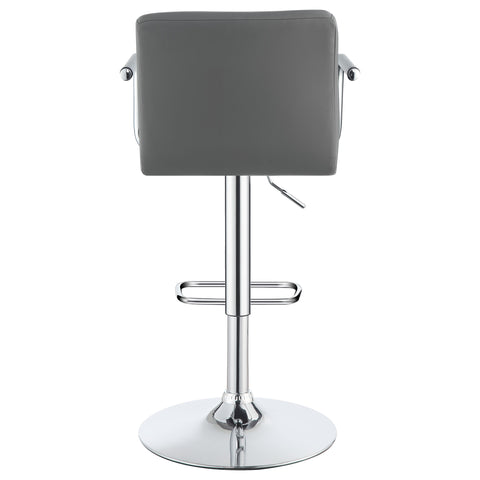 Dallas Adjustable Height Bar Stool Grey and ChromeGrey