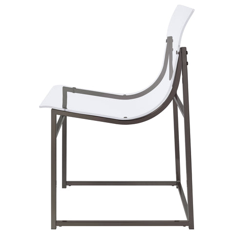 Marietta Acrylic Dining Side Chair Black Nickel (Set of 2)Black Nickel